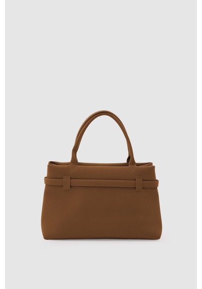 Shule Bags Mussel Süet Omuz Çantası Taba Taba