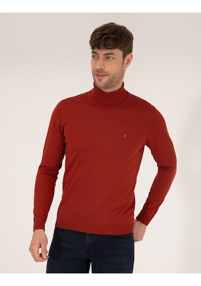 Pierre Cardin Kiremit Slim Fit Balıkçı Yaka Yün Karışımlı Basic Triko Kazak 50257302-vr031 Pierre Cardin Kiremit Slim Fit Balıkçı Yaka Yün Karışımlı Basic Triko Kazak 50257302-vr031