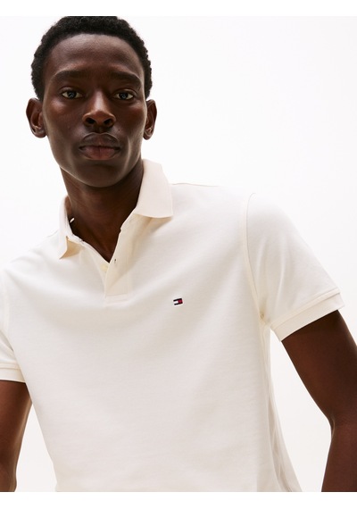 Tommy Hilfiger Erkek Marka Logolu Organik Pamuklu Polo Yakalı Kısa Kollu Günlük Kullanıma Uygun Şık Görünümlü Ekru- Polo Yaka T-shirt Mw0mw17770 Z00 Ekru-