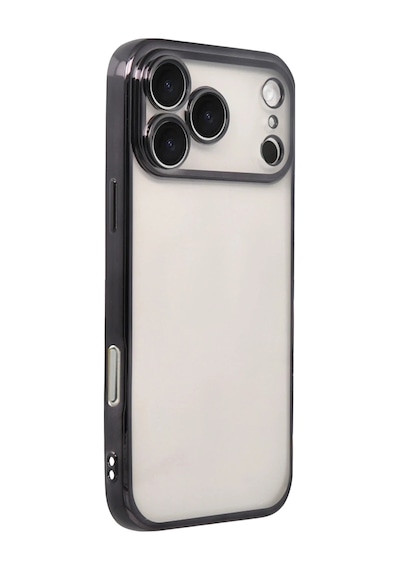 Newface - 47 - Apple iPhone Uyumlu 17 Pro Max Razer Lensli Silikon - Csmo-tex - - Siyah Sıyah