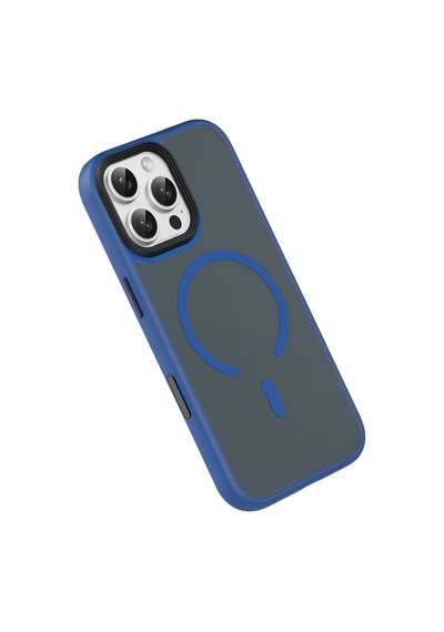 Apple iPhone  Uyumlu,  16 Pro Max Megane Magsafe Kapak - Lacivert