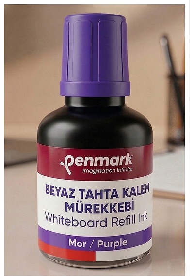 Mor Yazı Tahta Kalemi Mürekkebi 30 Ml 2 Adet Penmark Tahta Kalemi Mürekkepi Kolay Silinebilir Doldurulabilir Canlı