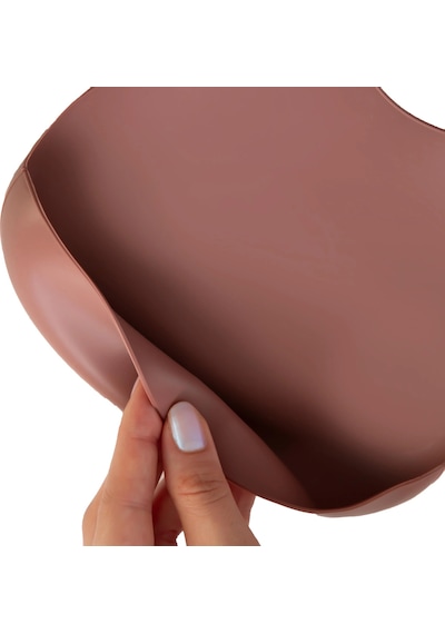 Babyjem Mini Silikon Mama Önlüğü Mocha