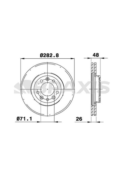 On Fren Dısk Aynası Havalı P407 1.6hdı 110 Fap 1.8 2.0 2.0 16v 2.0hdı 135 Fap 05 / 04 P407 Sw P607