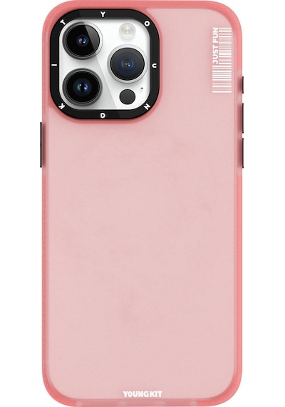Apple  Uyumlu iPhone 15 Pro Kılıf Buzlu Mat Tasarım Youngkit Colored Sand Serisi Kapak Siyah