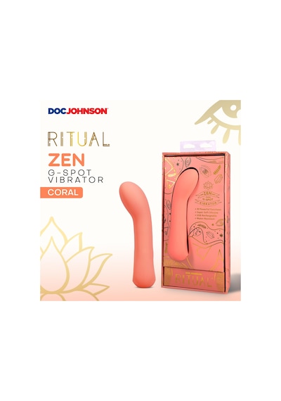 Ritual - Zen - 10 Güçlü Titreşim Desenine Sahip Şarj Edilebilir Silikon G-spot Vibratör - Doc Johnson Tarafından