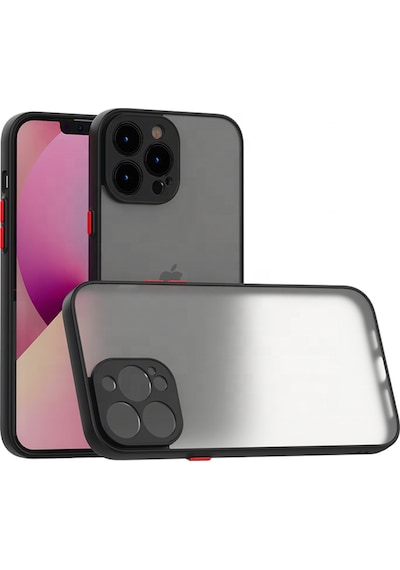 Apple Uyumlu iPhone 13 Pro Kilif Lens Korumali Mat Silikon Kapak 523931986