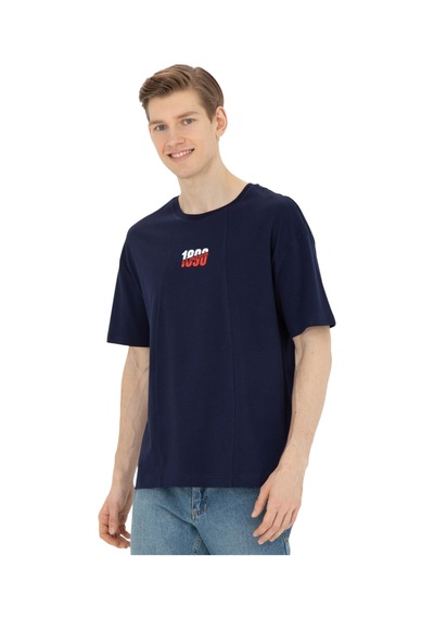 U.s. Polo Assn. Erkek Comfort Fit Bisiklet Yaka Tişört Lacivert