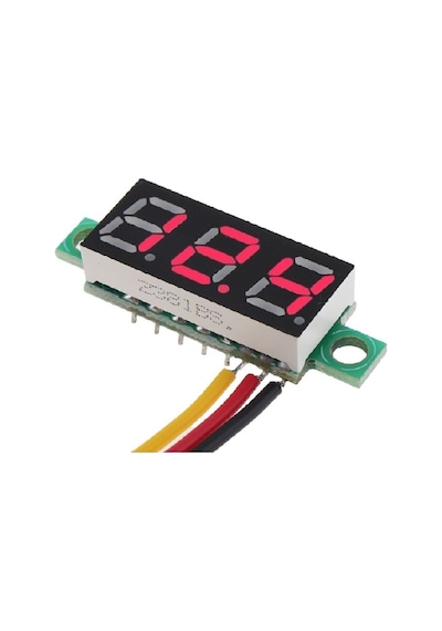 0.28" 0-100v Kırmızı Voltmetre