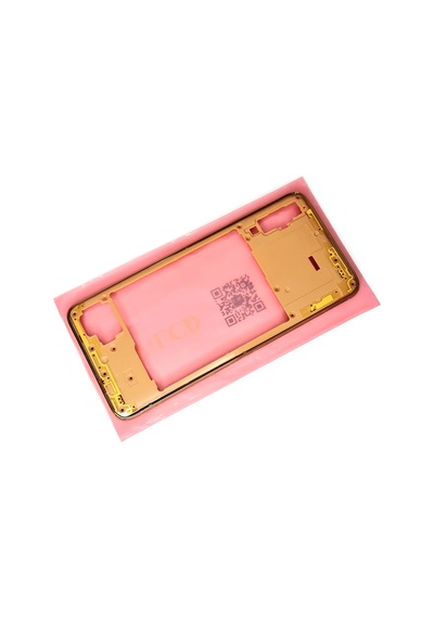 Tkgz - Samsung Galaxy Uyumlu A70 A705 Full Kasa Arka Kapak Batarya Kapağı - Gold Çok Renkli