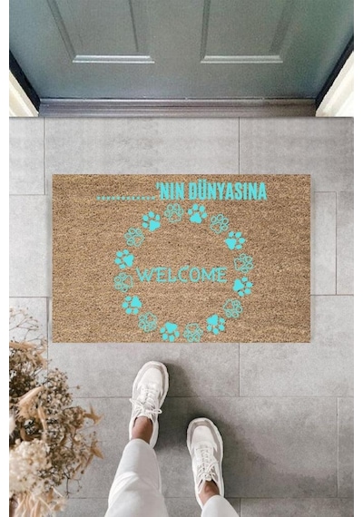 Dijital Baskı Kişiye Özel İç Kapı Dekorasyon Paspas Ps11308