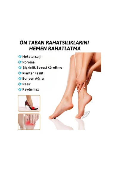 Stiletto İçi Kaydırmaz Yapışkanlı Jel Tabanlık