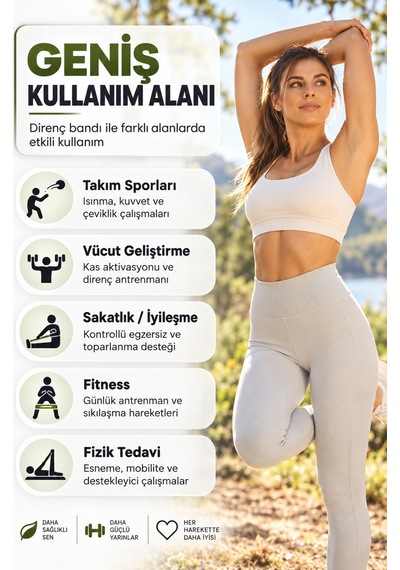 Pilates Bandı Direnç Lastiği Egzersiz Fitness Seti Taşıma Çantalı 5 Adet Mor-pembe