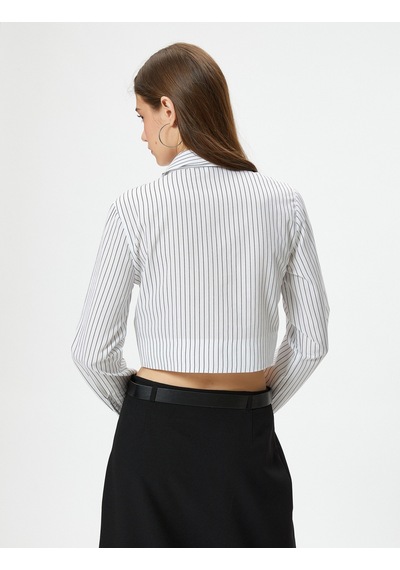 Koton Crop Gömlek Uzun Kollu Kravat Detaylı Klasik Yaka Pamuk Karışımlı Siyah Çizgili 4sal60059ıw 4SAL60059IW9S9 Siyah Koton Crop Gömlek Uzun Kollu Kravat Detaylı Klasik Yaka Pamuk Karışımlı Siyah Çizgili 4sal60059ıw 4SAL60059IW9S9 Siyah