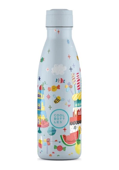 Cool Bottles Paslanmaz Çelik Suluk - The Kids Bottle Candy Land 350ml Çok Renkli