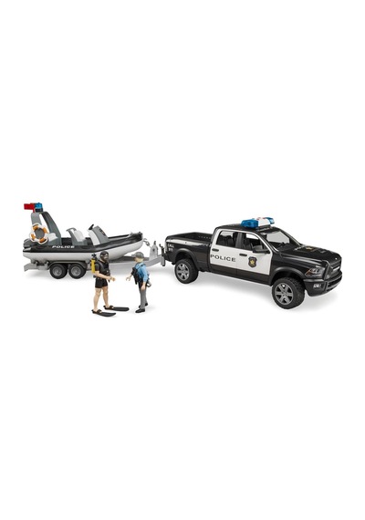 Ram 2500 Polis Aracı,römork,zodyak, 2 Figür Ve Aksesuarlar