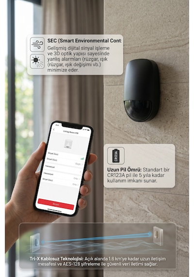 Hikvision Ds-pdp15p Ax Pro Kablosuz Pır Hareket Dedektörü Evcil Hayvan Dostu