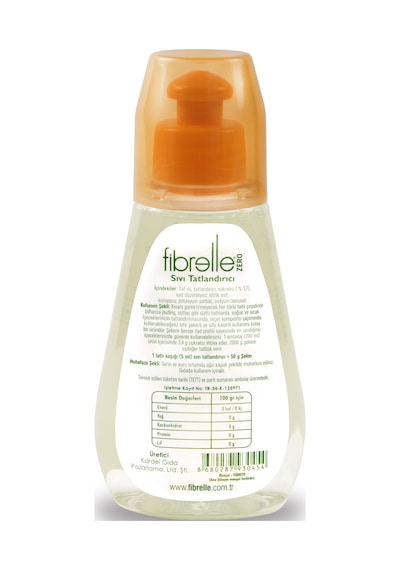 Fibrelle Zero Sıvı Tatlandırıcı 200 ML Sukraloz Bazlı