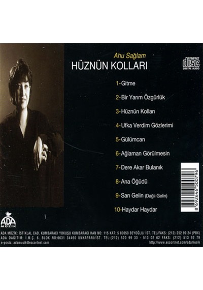 Ahu Sağlam - Hüznün Kolları (Cd)
