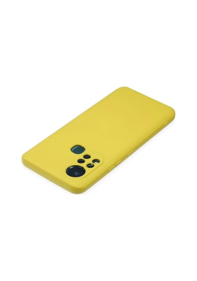 İnfinix Hot 11s Kılıf Nano İçi Kadife Silikon - Sarı 0.2M-Çok Renkli