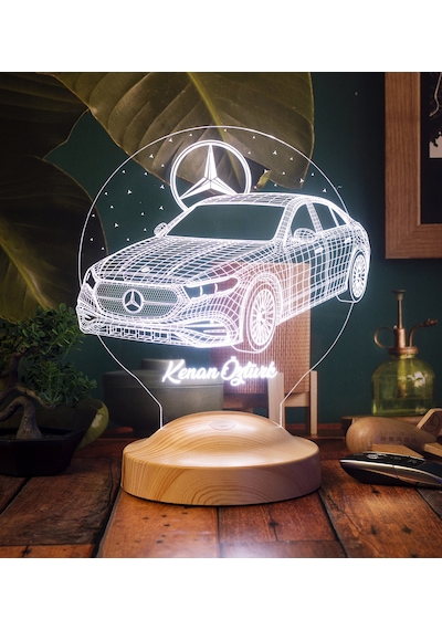 Mercedes Logo Tasarımlı, Mercedes Benz Figürlü Led Masa Lambası