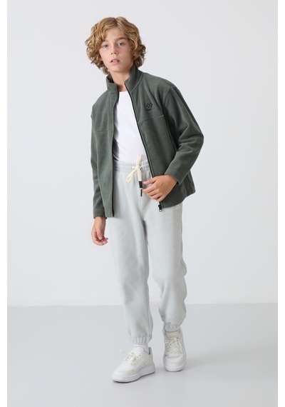 Tommylife Standart Fit 2li Paket Siyah-haki Erkek Çocuk Polar Sweatshirt - 11223 Siyah - Haki