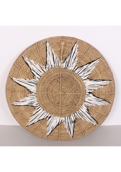 Doğal Rafya Duvar Tabağı 60 Cm