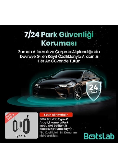 Ayrex Botslab G300h Pro Adas 3k Ön+arka Wifi+gps 150 Geniş Açı Gece Görüşlü Araç İçi Kamera Dash Cam Araç