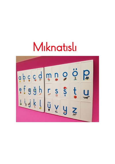 Mıknatıslı Küçük Harfler-Resimli