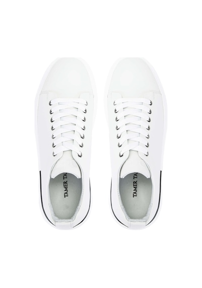 Tamer Tanca Erkek Hakiki Deri Beyaz Sneakers & Spor Ayakkabı 381 19669 Erk Ayk Y24 Beyaz