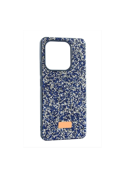 Apple iPhone Uyumlu 15 Pro Taşlı Kapak Kılıf Mavi