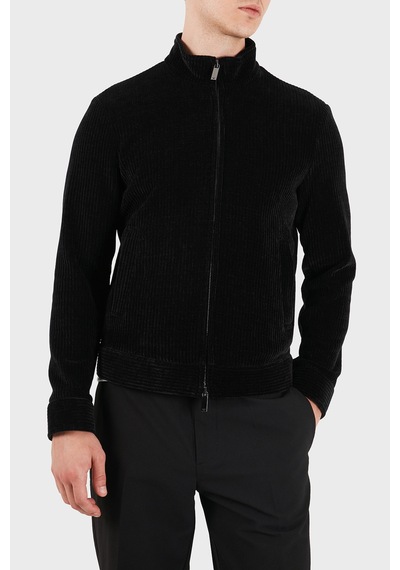 Emporio Armani Regular Fit Dik Yaka Fermuarlı Ceket Erkek Ceket Em007378 Te23228 Uc001 Siyah