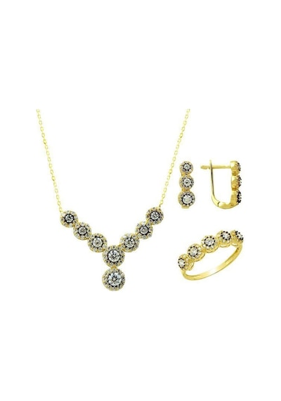 Üçlü Set Beyaz Papatya 7,67 Gram 14 Ayar Altın