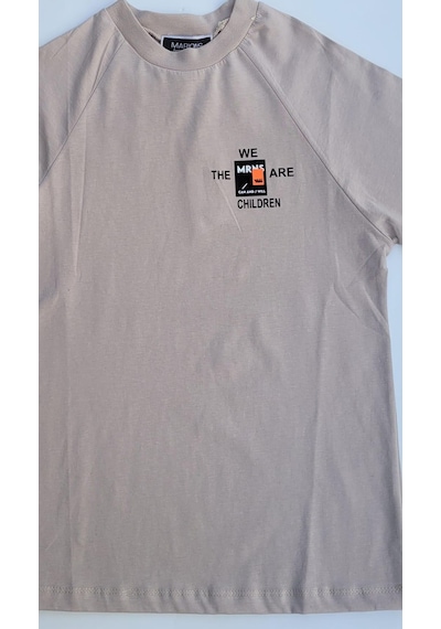 Marions Erkek Çocuk Chıldren Yazılı Tshirt-6986-taş Taş