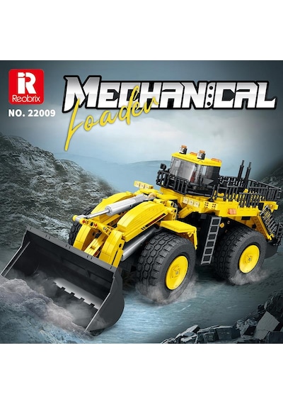Reobrix 22009 Dozer Kamyon Kumanda&motorlu Yaratıcı Yapı Blok Seti Building Block Mechanical Loader - 1876 Parça
