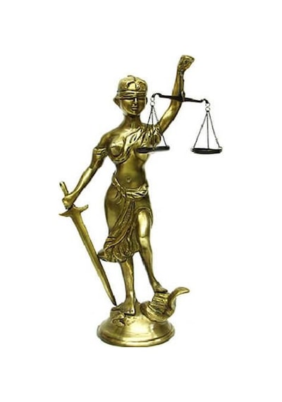 Adalet Kadını Biblo Terazili Dekoratif Hediyelik