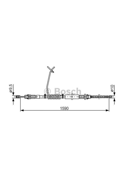 Bosch 1987477175 El Fren Telı Arka Sol Transıt V184 Pıkap 2,4tdcı 110ps / 120ps 02 06 Cıft Teker Olcu: 1587 / 1297