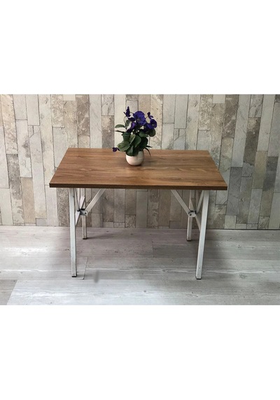 Beyaz Orta Sehpa 70x50 Cm, Oturma Grubu,koltuk Takımı, Çayseti, Bahçe, Balkon,ofis Beyaz-ceviz