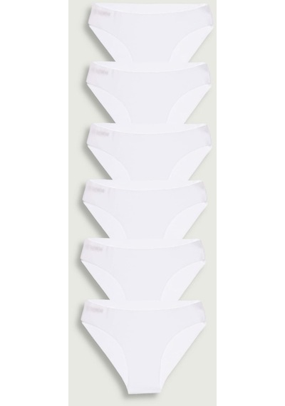 Bonbonetti Kadın Lazer Dikişsiz Seamless  6Lı Beyaz Kadın Külot Beyaz