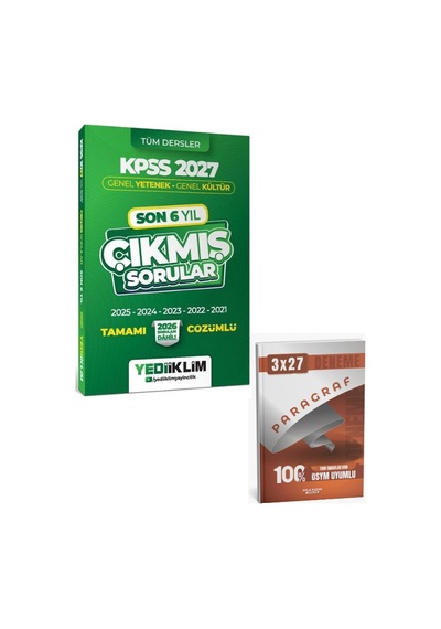 Yediiklim 2027 Kpss Genel Yetenek Genel Kültür Çıkmış Sorular Son 6 Yıl Çözümlü+ Anla Kazan Paragraf