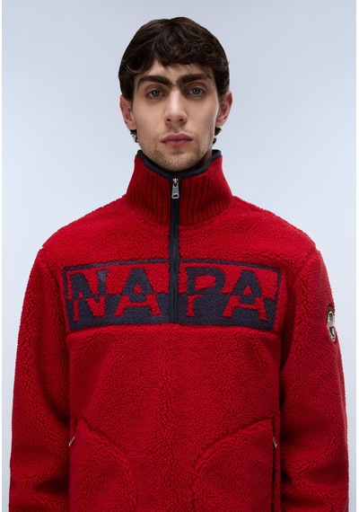Napapijri T-archive Fleece Hz Erkek Polar-33984 Kırmızı