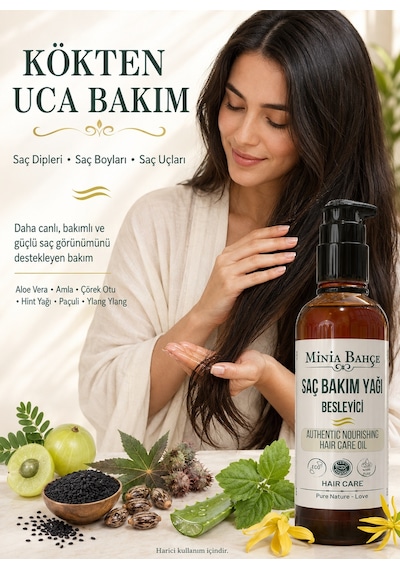 Minia Bahçe Besleyici Saç Bakım Yağı 100 ML