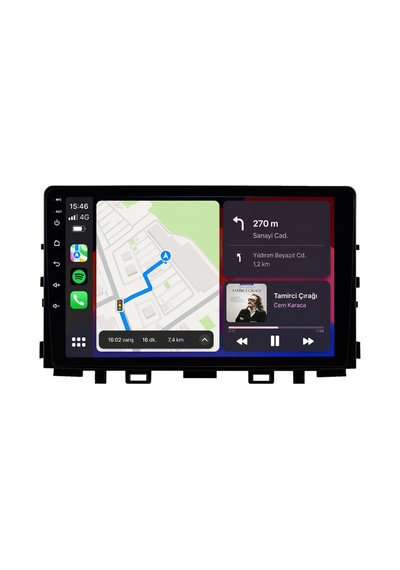 Kia Rio 2017-2023 Android Multimedya Carplay Android Auto Navigasyon Kameralı 8gb Ram 64gb 9"
