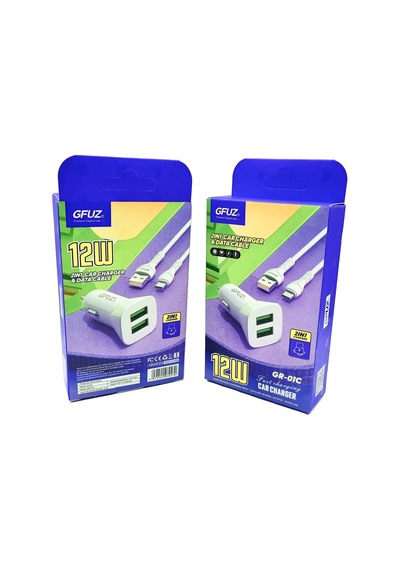 Gfuz GR01C Type-C 12W Çift Girişli Araç Şarj Aleti