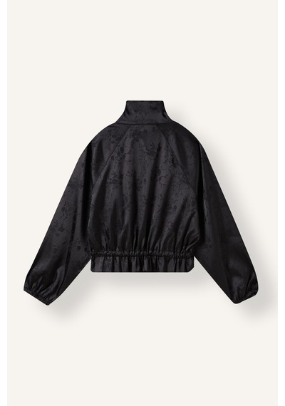 Defacto Beli Büzgülü Jakarlı Balloon Fit Dik Yaka Blazer Ceket I5184ax26wnbk81 Siyah-bk81