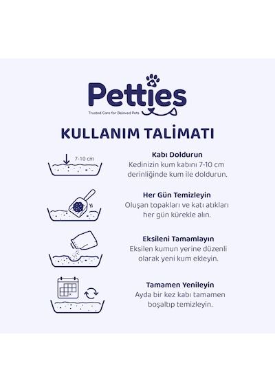 Petties Aktif Karbonlu Kedi Kumu 10 Lt X 2