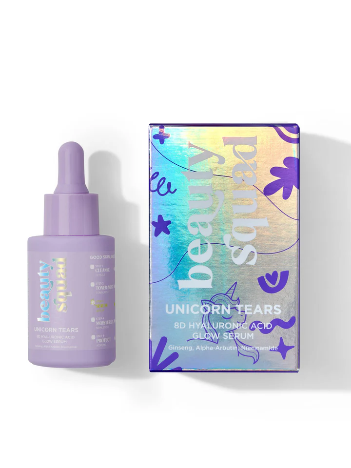 Beauty Squad Unicorn Tears 8D Hyaluronic Acid Nemlendirici ve Işıltı Veren Yüz Serumu 30 ML