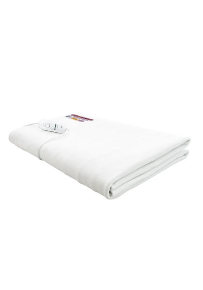 Kıng Cotton Omak Elektrikli Battaniye Çift Kişilik 120x150 Beyaz