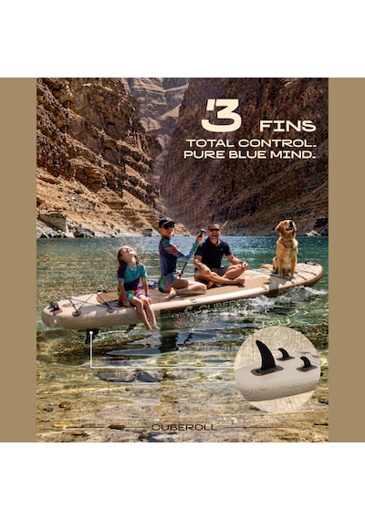 Cuberoll Pathfinder Brown 351x89x15 Cm Şişme Stand Up Paddle Board Sup Seti 225 Kg