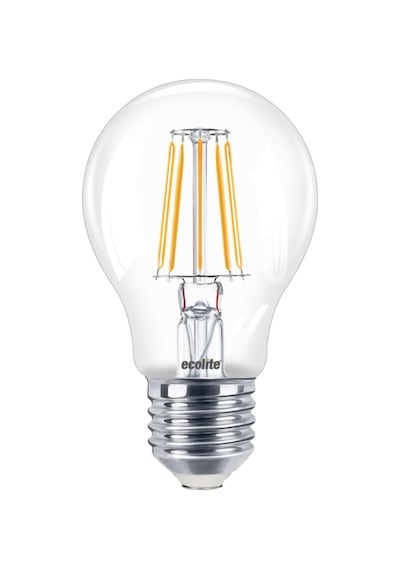 Ecolite 6,5w Led Filament Ampul E27 60w Eşdeğer 2700k Sarı Işık 810 Lümen 2 Li Paket Standart